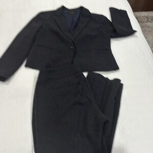 Ann Taylor navy suit jacket and pants